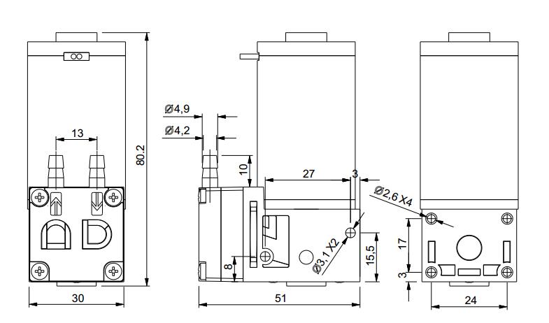 vacuum pump 12V 24V for air and liquid,IPL SHR water pump